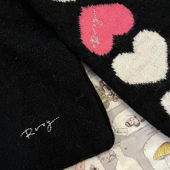 Y2k roxy heart print reversible scarf - Picture 6 of 6